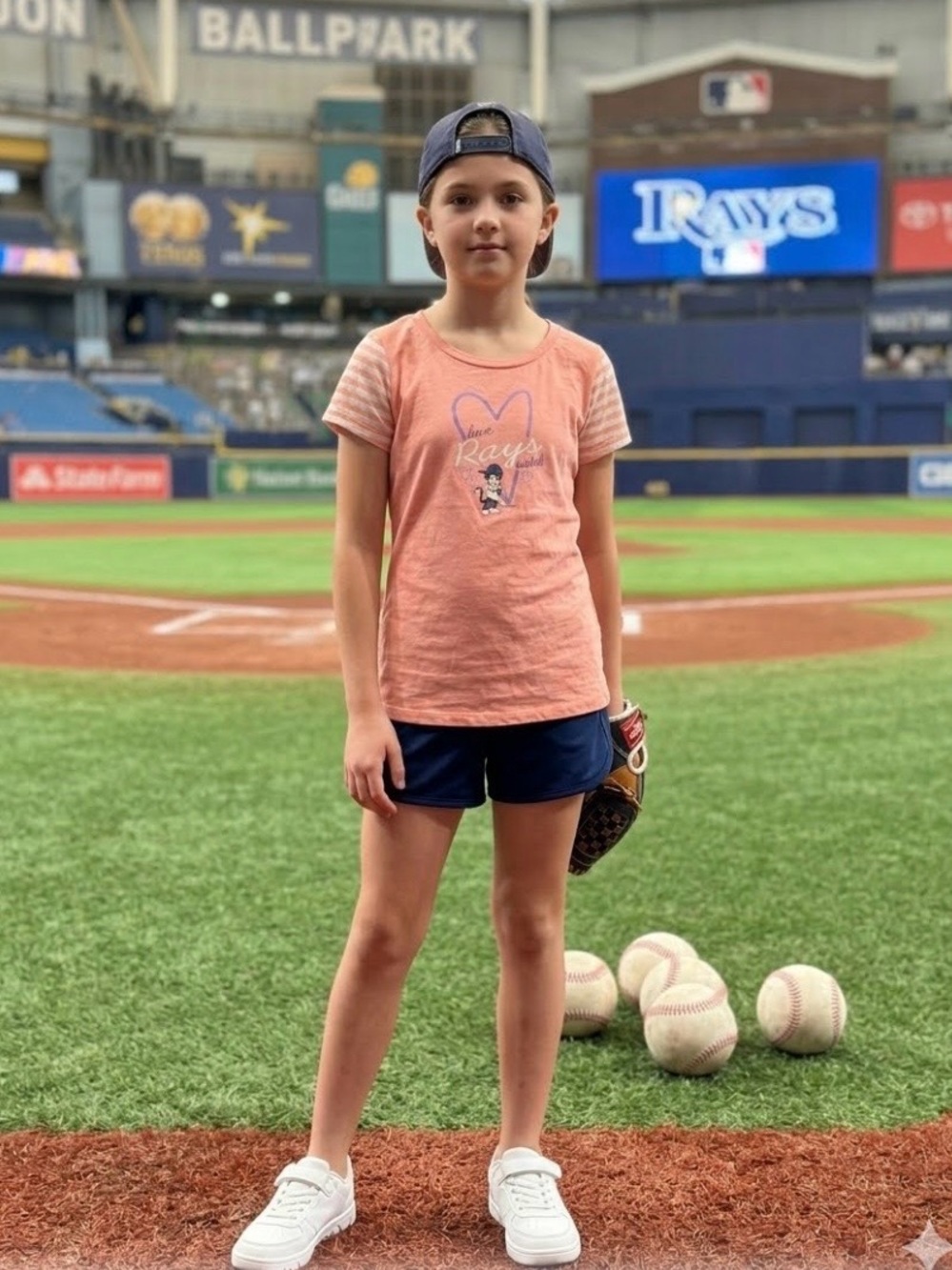 🏈🧡NWT Kavio Girl’s Tampa Bay Rays Top Size Large